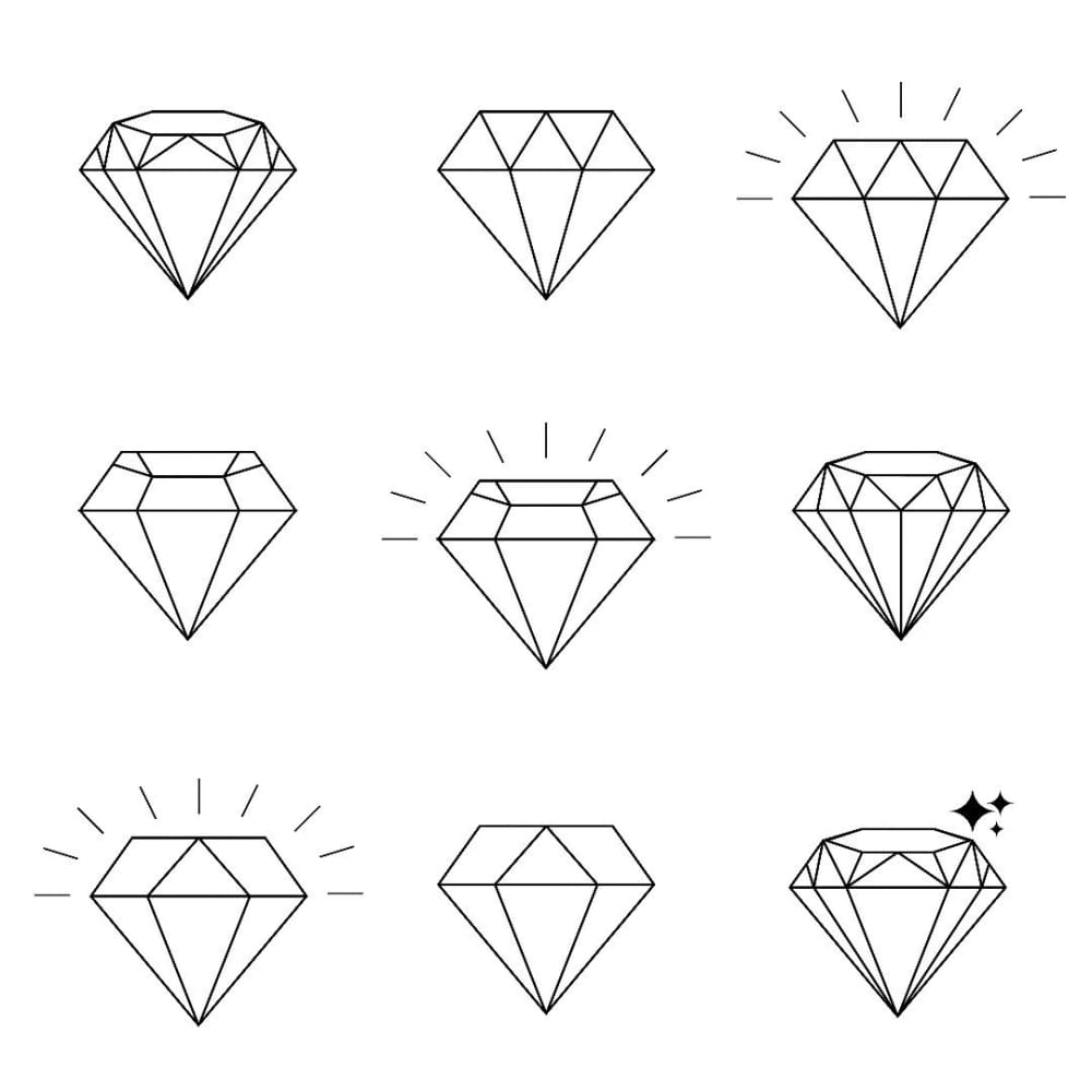 Diamond Set - Temporary Tattoo