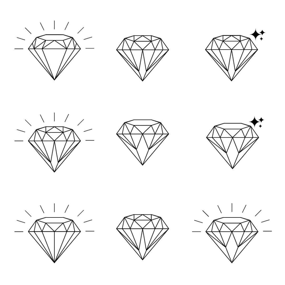 Diamond Set - Temporary Tattoo