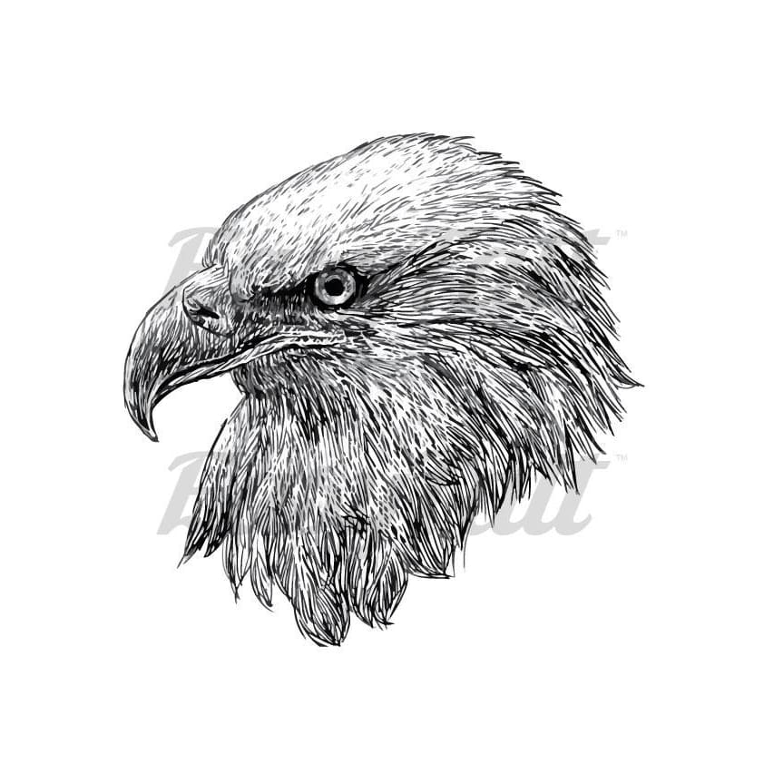 Eagle Head - Temporary Tattoo
