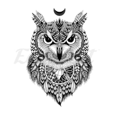 Eagle Owl - Temporary Tattoo