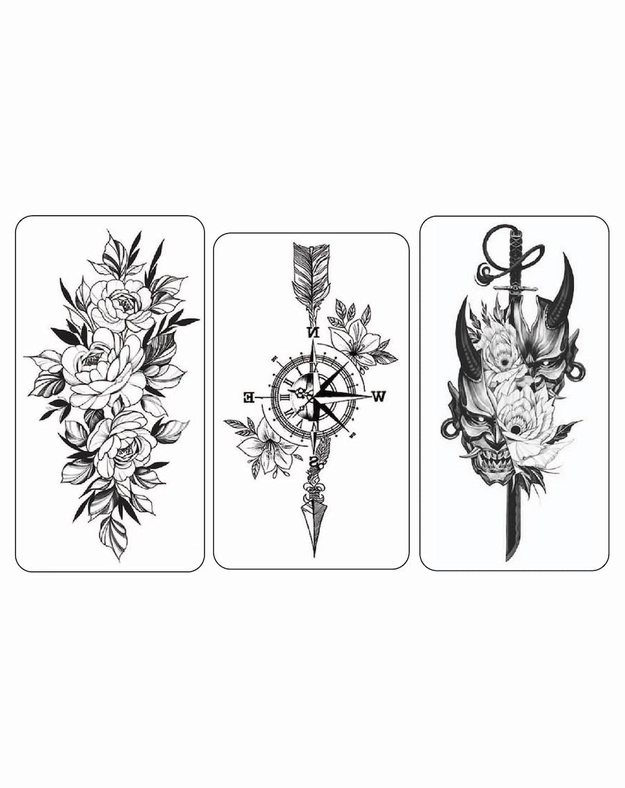 (Half Sleeves Pack) Favourites Trio - Temporary Tattoos