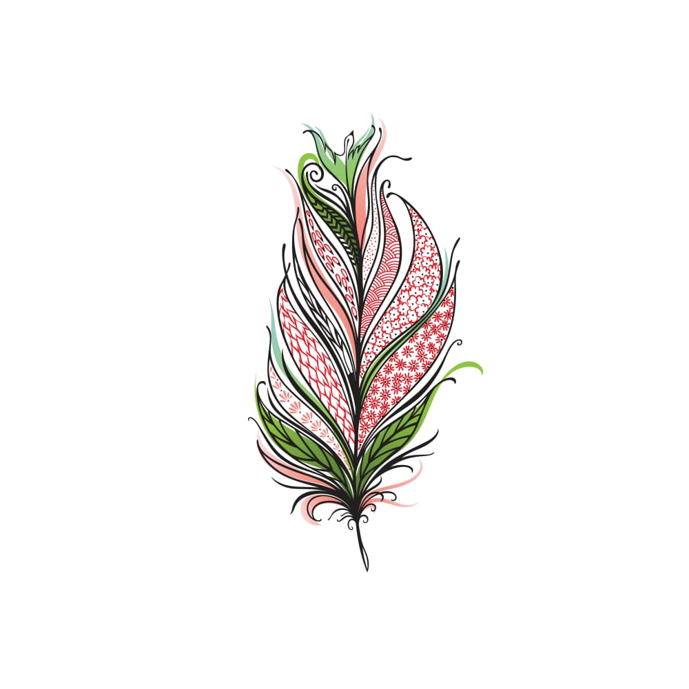 Feather - By Eastern Cloud - Temporary Tattoo