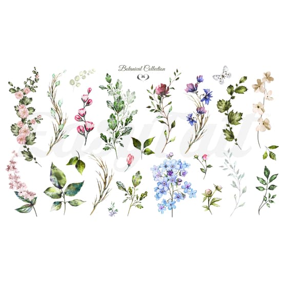 Flower Garden - Temporary Tattoo