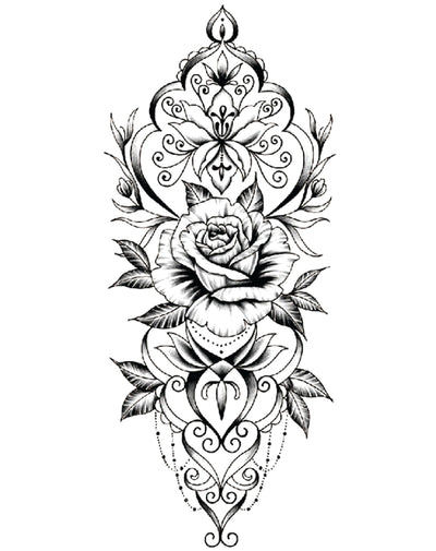 Enchanting Rose - Temporary Tattoo