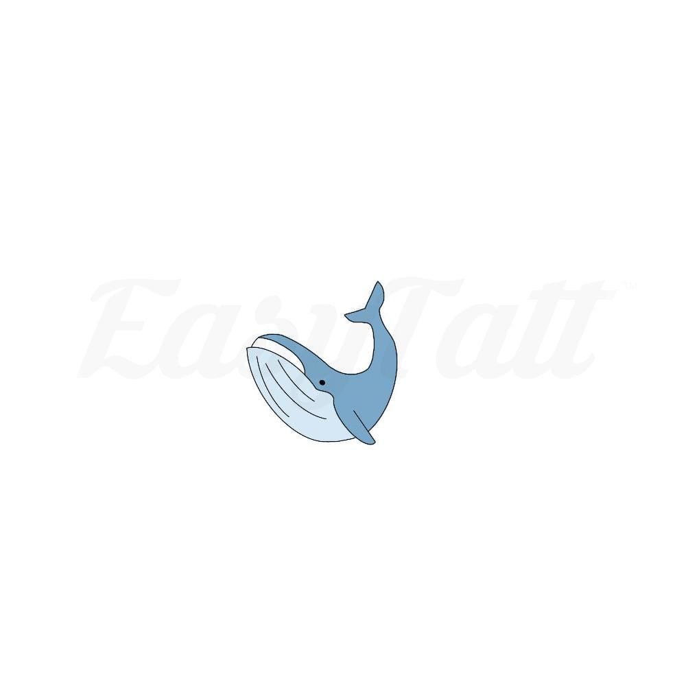 Happy Whale - By Tiya - Temporary Tattoo