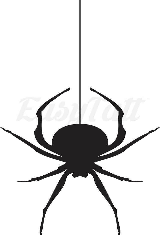 Hanging Black Widow - Temporary Tattoo