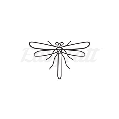 Minimal Dragonfly - Temporary Tattoo