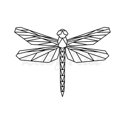 Geometric Dragonfly - Temporary Tattoo