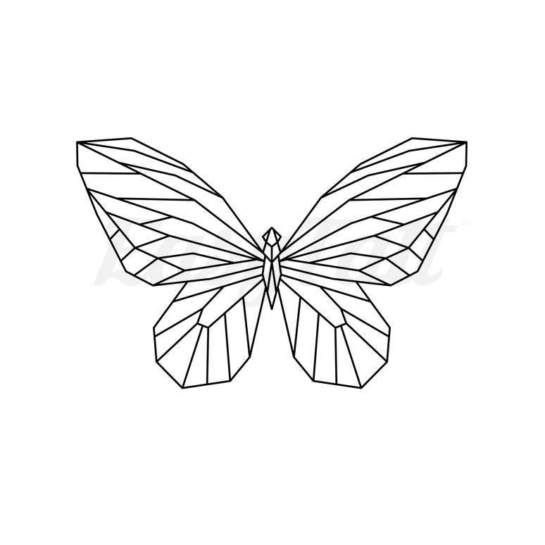 Geometric Butterfly - Temporary Tattoo