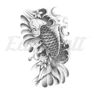 Koi Fish - Temporary Tattoo