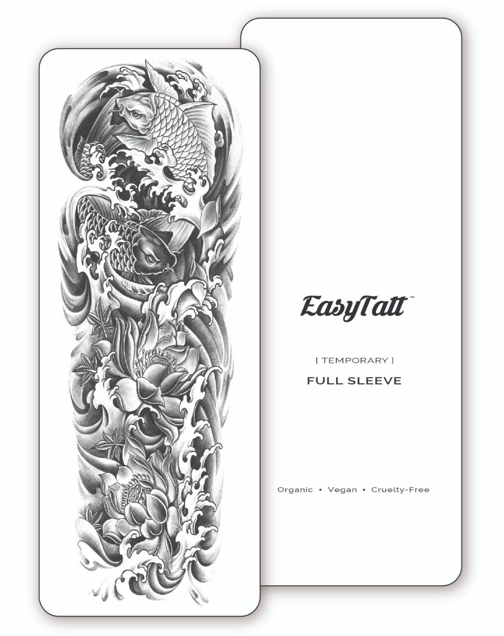 (Full Sleeve) Koi Fish - Temporary Tattoo