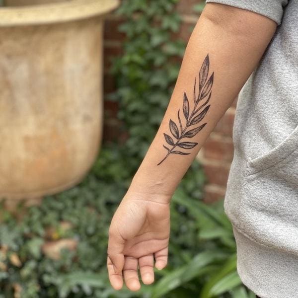 Leaf Branch - Temporary Tattoo