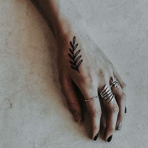 Leaf Branch - Temporary Tattoo