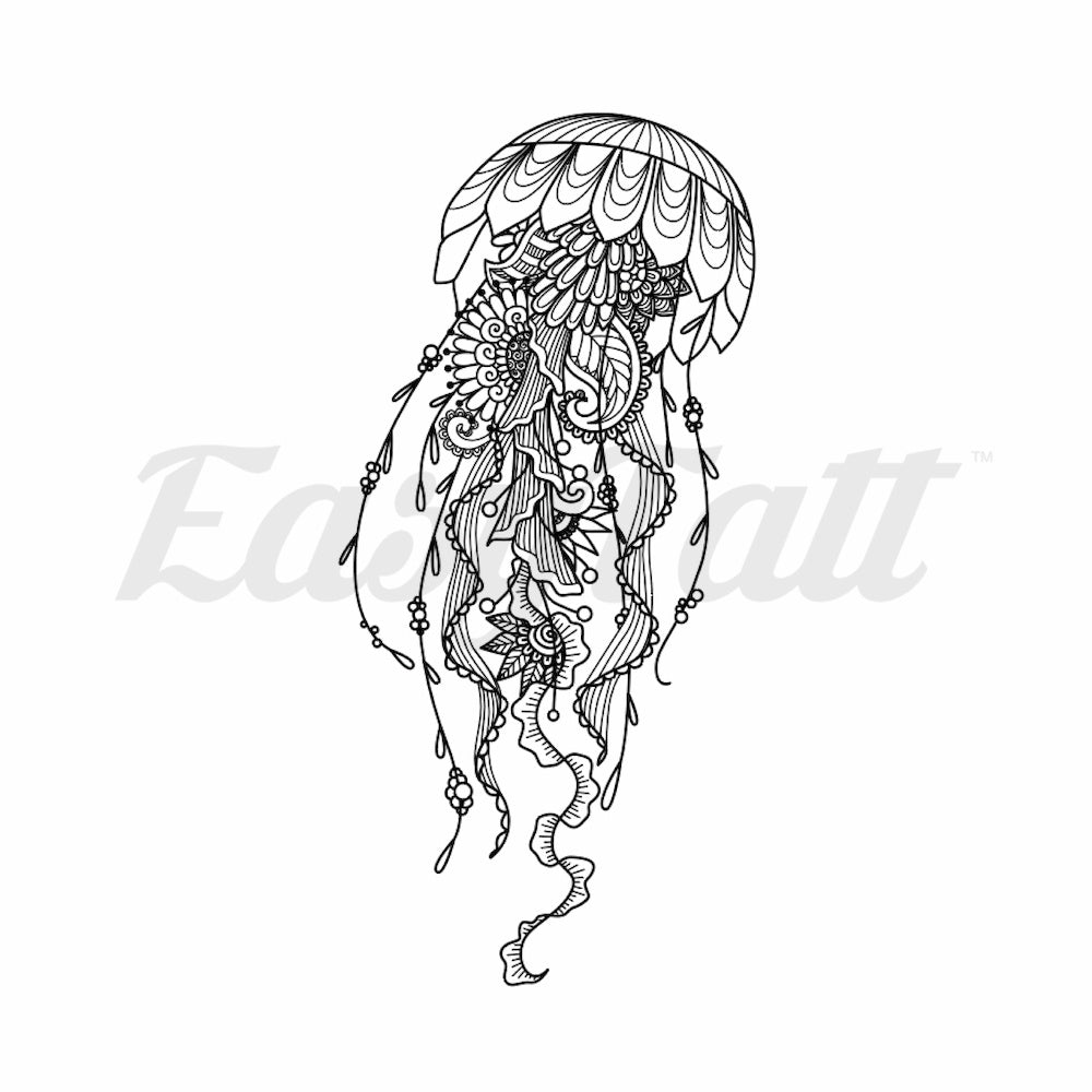 Beautiful Jellyfish - Temporary Tattoo