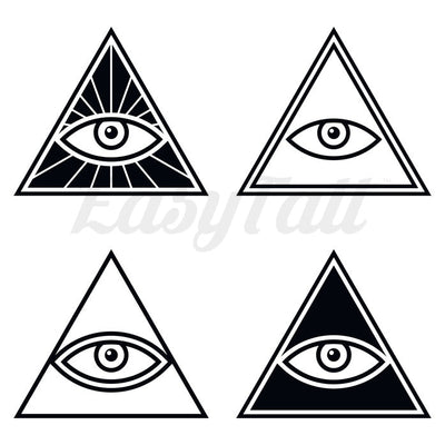 Triangle Eyes - Temporary Tattoos