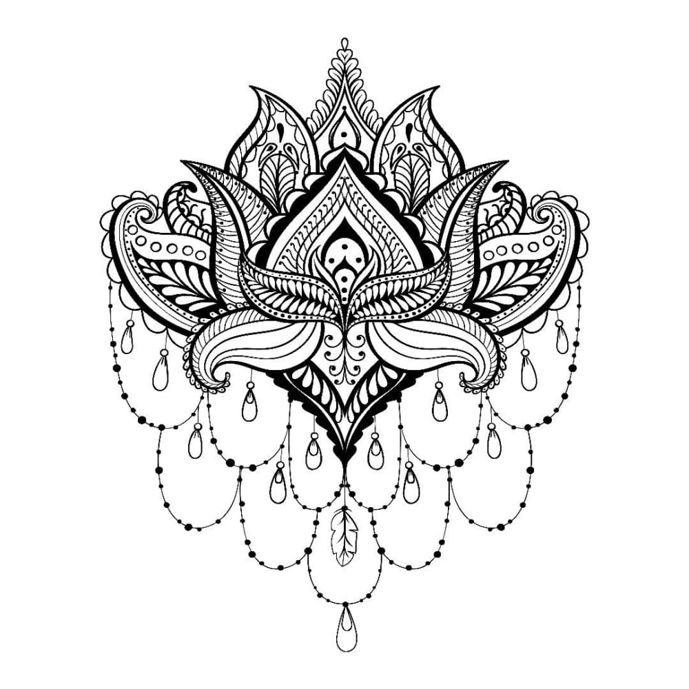 Lotus Chandelier - Temporary Tattoo