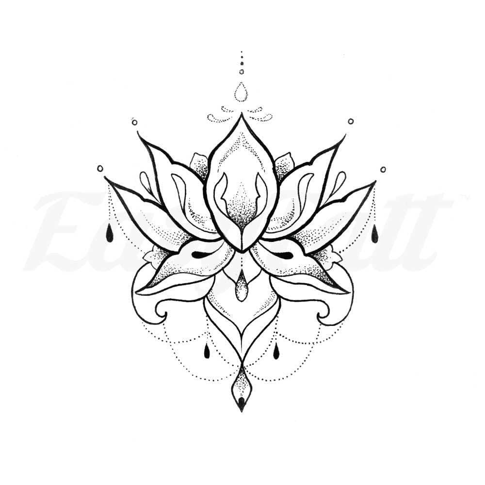 Lotus Chandelier - Temporary Tattoo