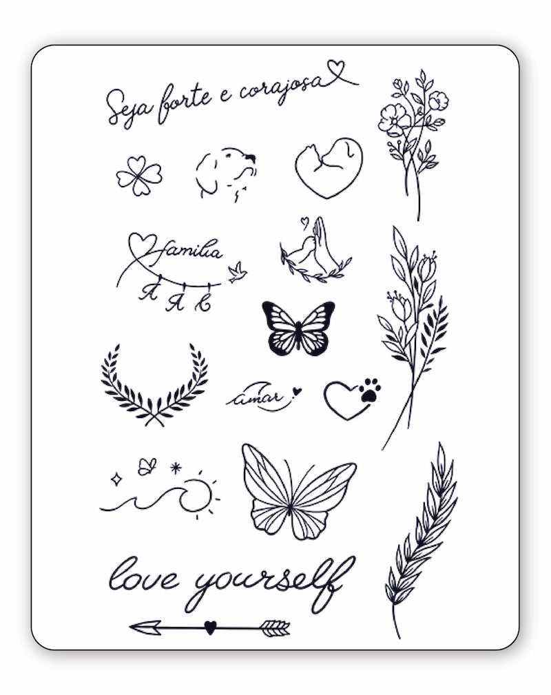 (17 Tattoos) Love Yourself - Semi-Permanent Tattoos