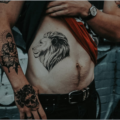 Majestic Lion - Temporary Tattoo