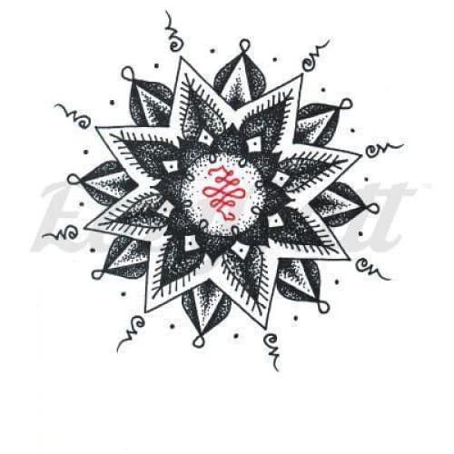 Mandala - By Alexandra Ramirez - Temporary Tattoo