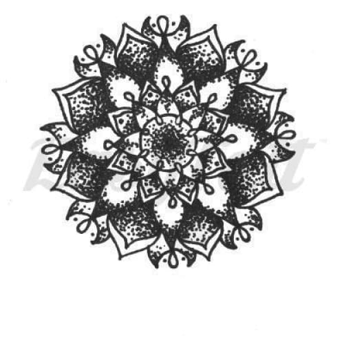 Mandala - By Alexandra Ramirez - Temporary Tattoo