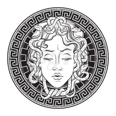 Medusa Snake Haired - Temporary Tattoo