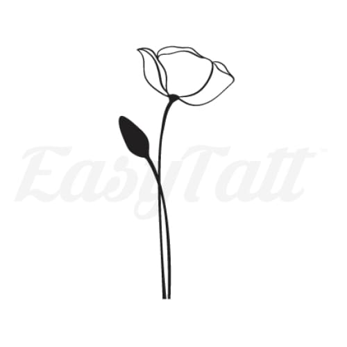 Minimal Flower Temporary Tattoo