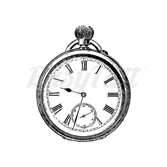 Pocket Watch - Temporary Tattoo