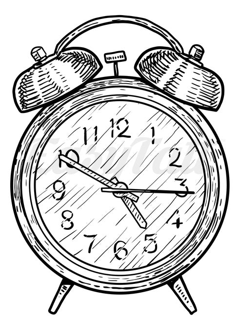 Alarm Clock - Temporary Tattoo