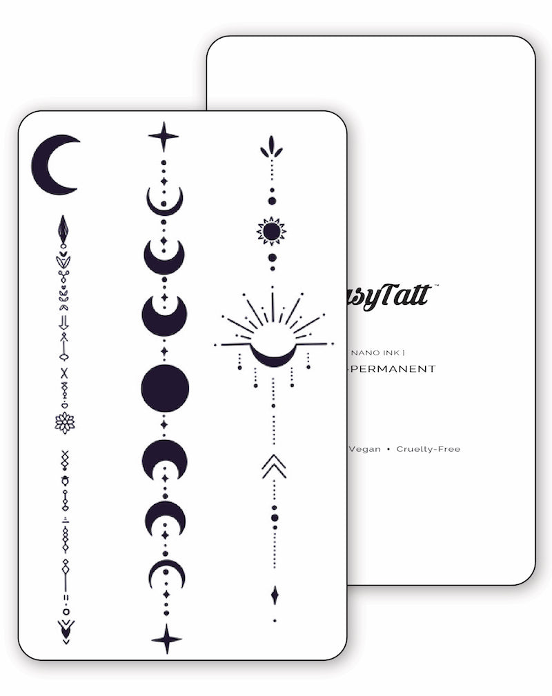 Moon Phase Stars - 3 Tattoos