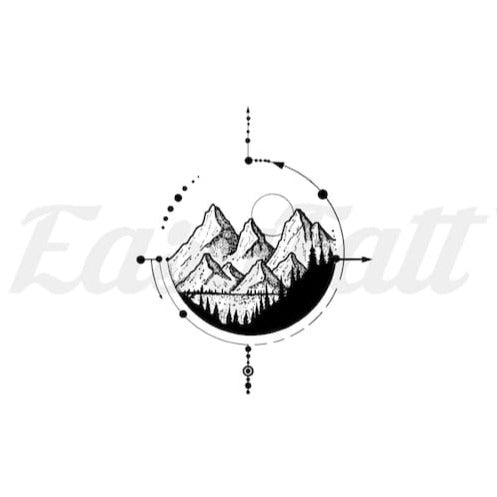 Mountains - Temporary Tattoo