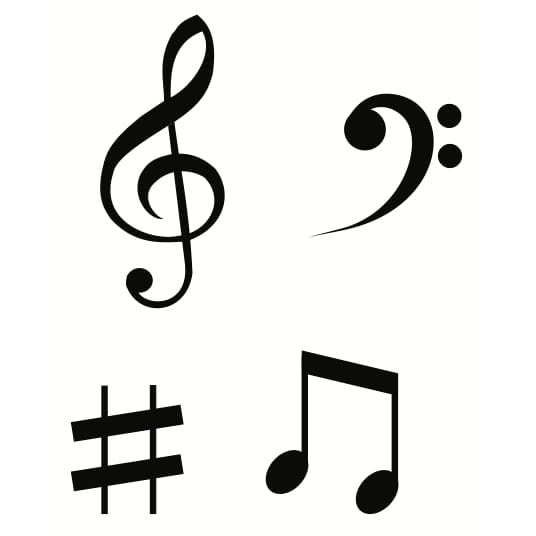 Music Notes - Temporary Tattoo