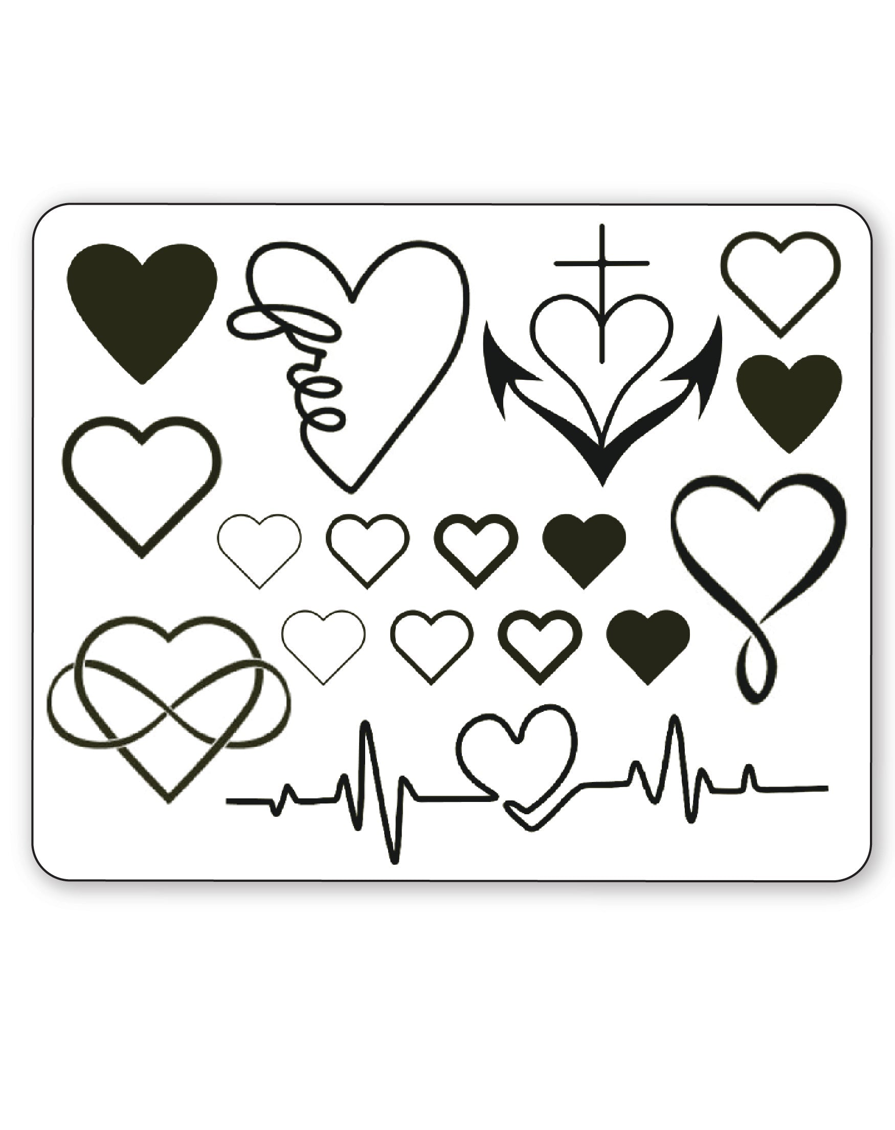 (11 Tattoos) Lover at Heart - Semi-Permanent Tattoos