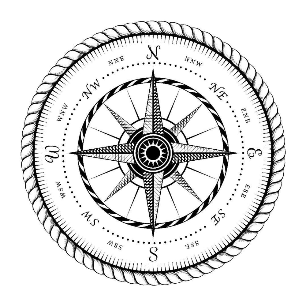 Nautical Compass - Temporary Tattoo