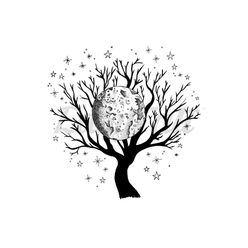 Night Scape - By Georgia Mason - Temporary Tattoo