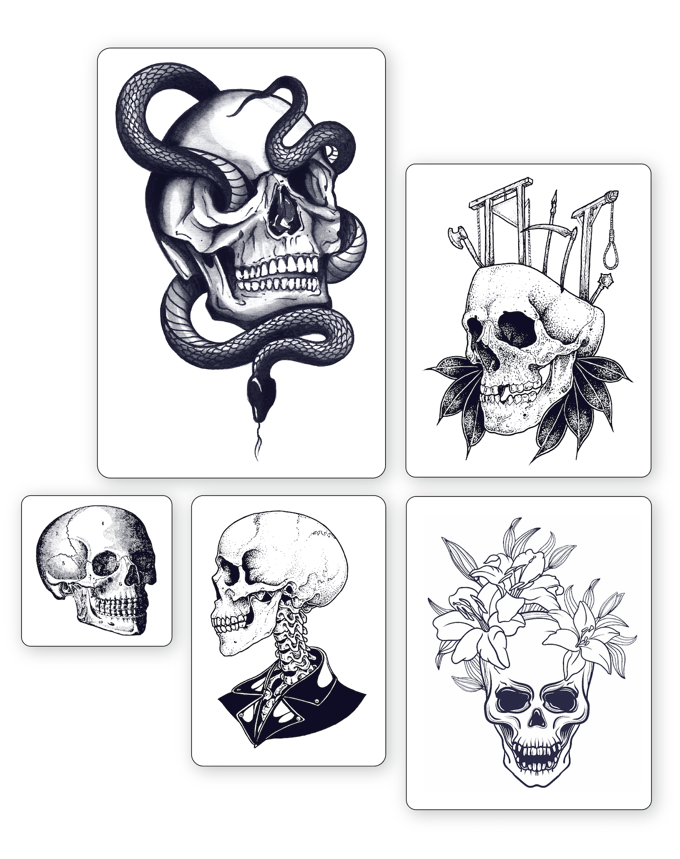 (5 Tattoos) Numbskulls - Semi-Permanent Tattoos