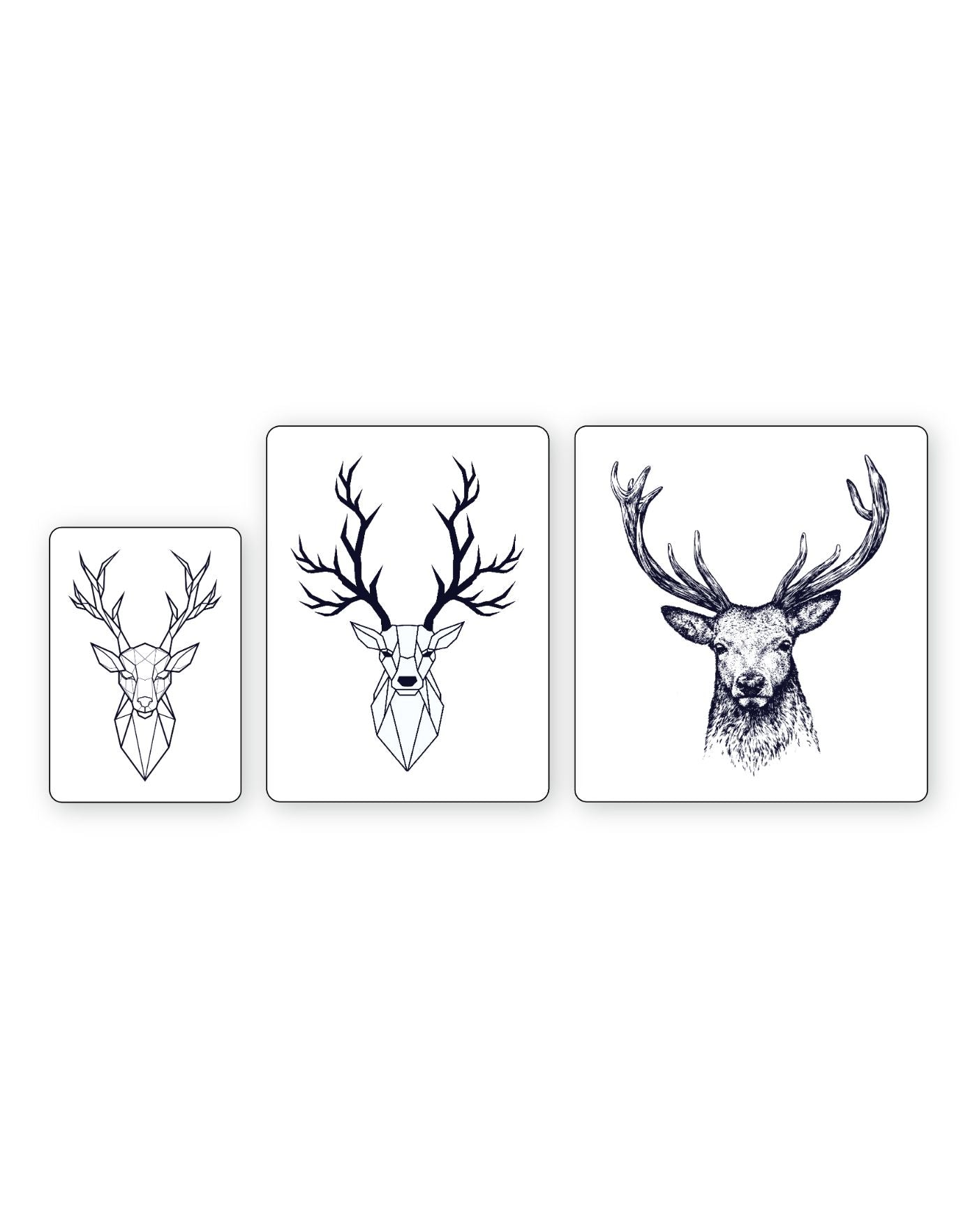 (3 Tattoos) Oh Deer - Semi-Permanent Tattoos