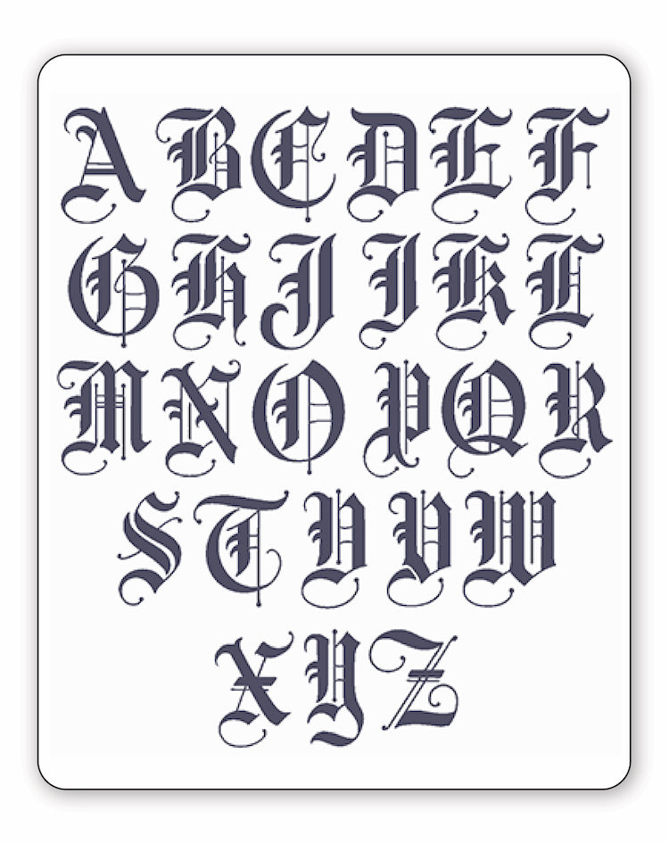 (26 Tattoos) Old English Lettering - Semi-Permanent Tattoos – Easytatt ...