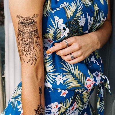 Owl - Temporary Tattoo