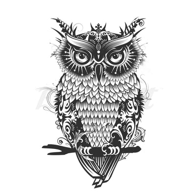 Owl - Temporary Tattoo