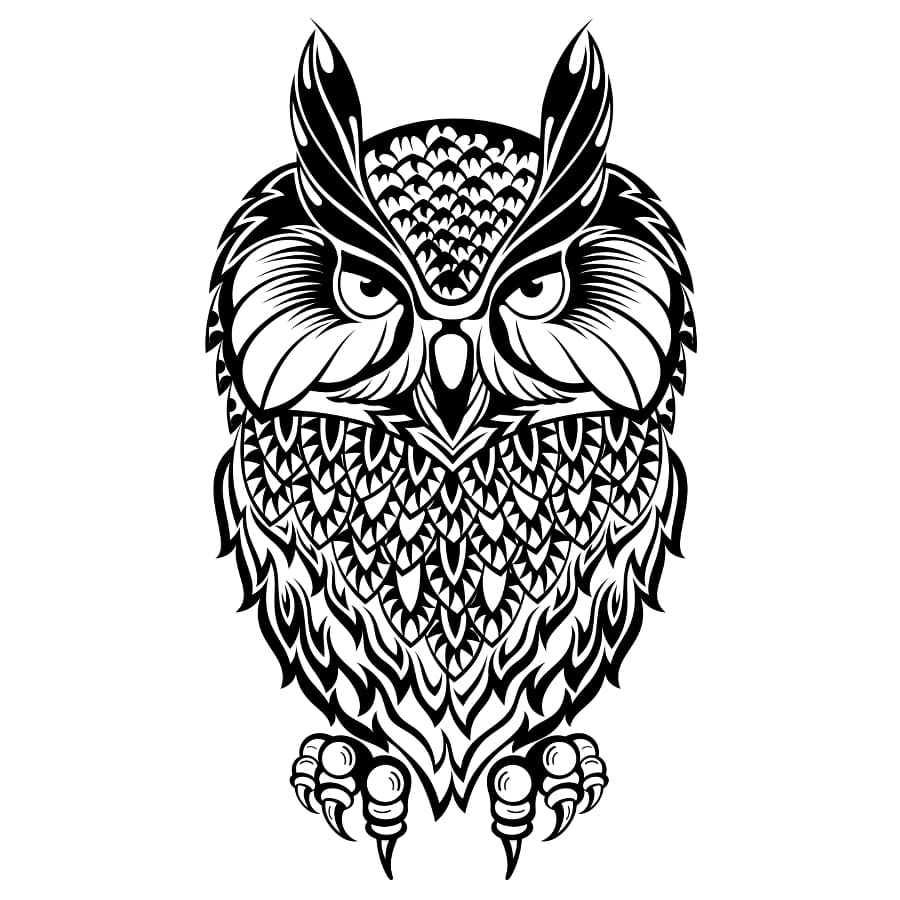 Owl - Temporary Tattoo
