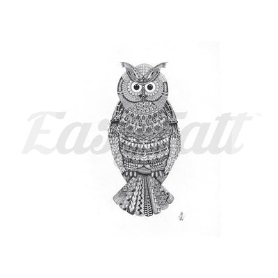 Owl - Temporary Tattoo