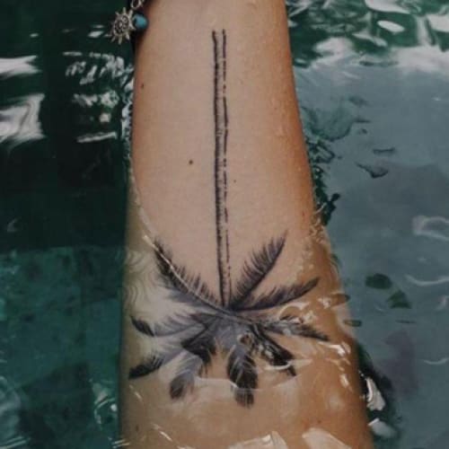Palm Tree - Temporary Tattoo