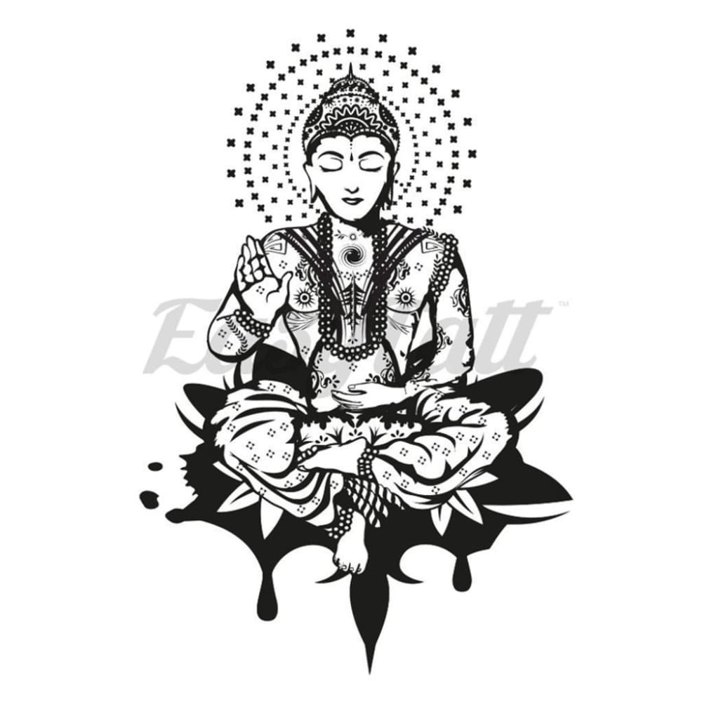 Peace of Mind Buddha - Temporary Tattoo