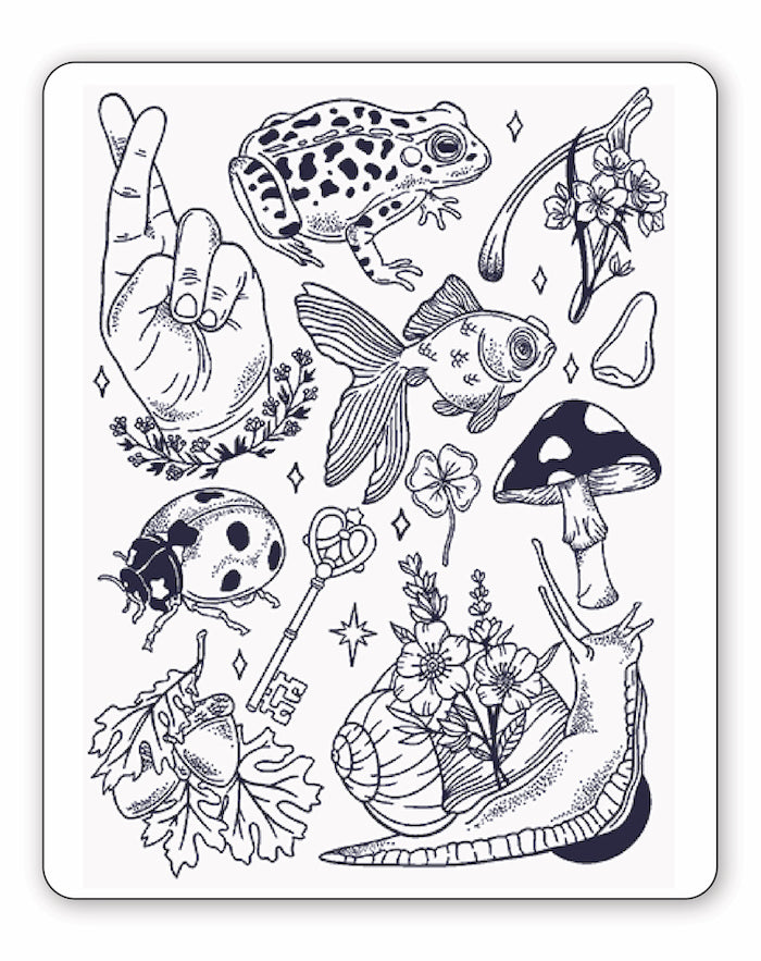 (12 Tattoos) Psychadelic - Semi-Permanent Tattoos