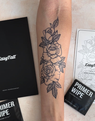 Roses Outline - Semi-Permanent Tattoo