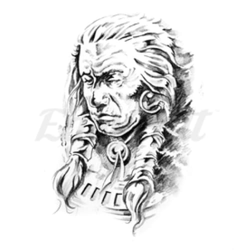 Sage Indian - Temporary Tattoo