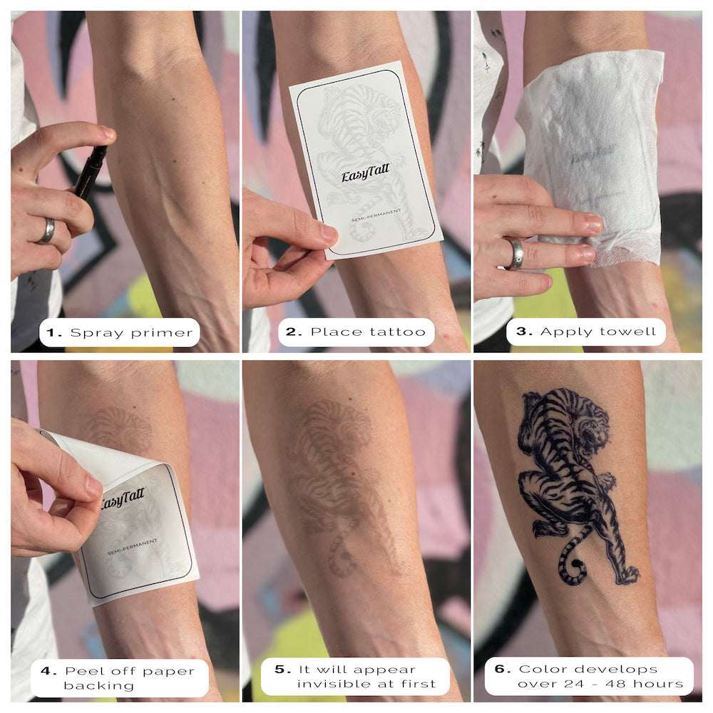 Text Custom Semi-Permanent Tattoo