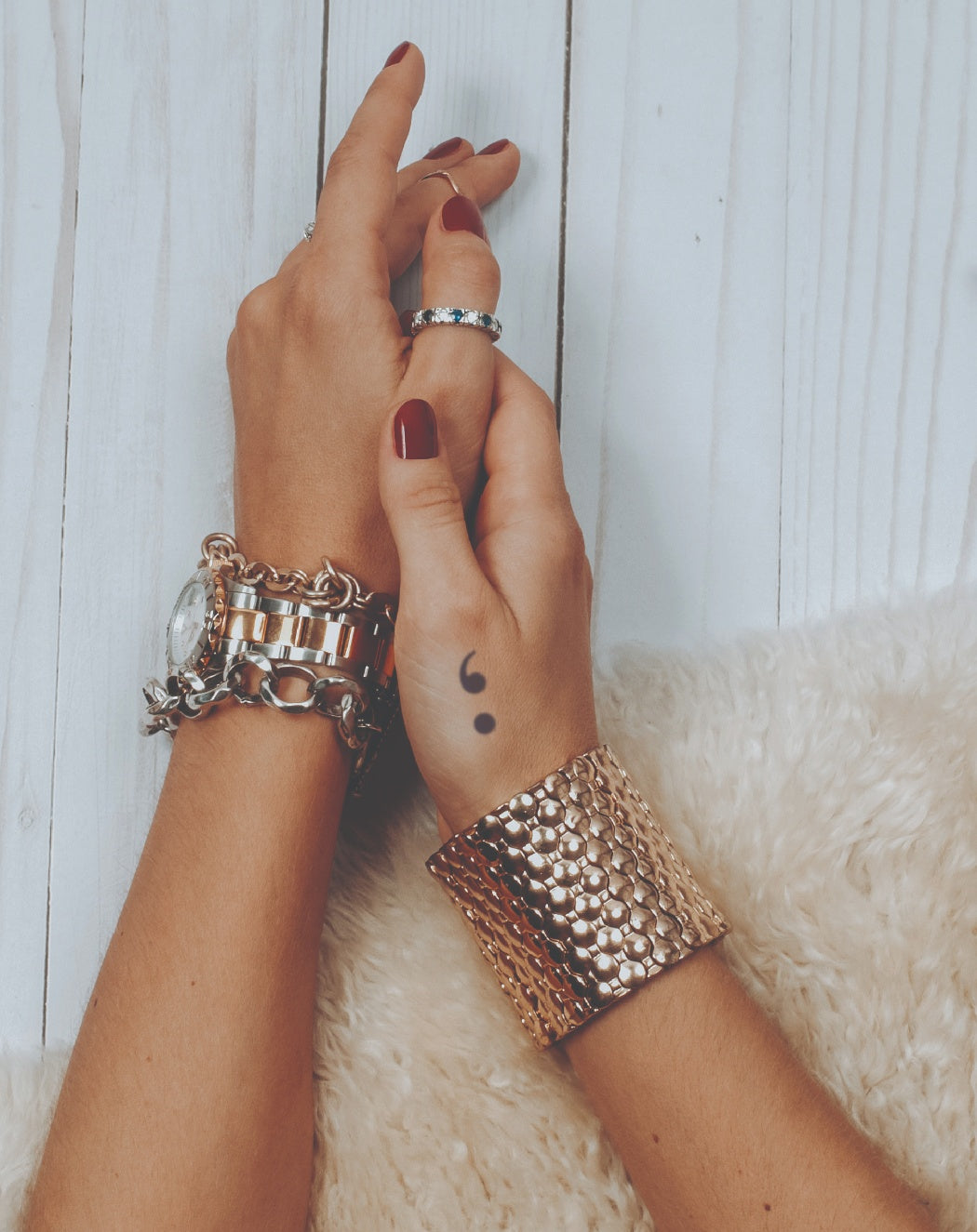 Semi Colon - Semi-Permanent Tattoo