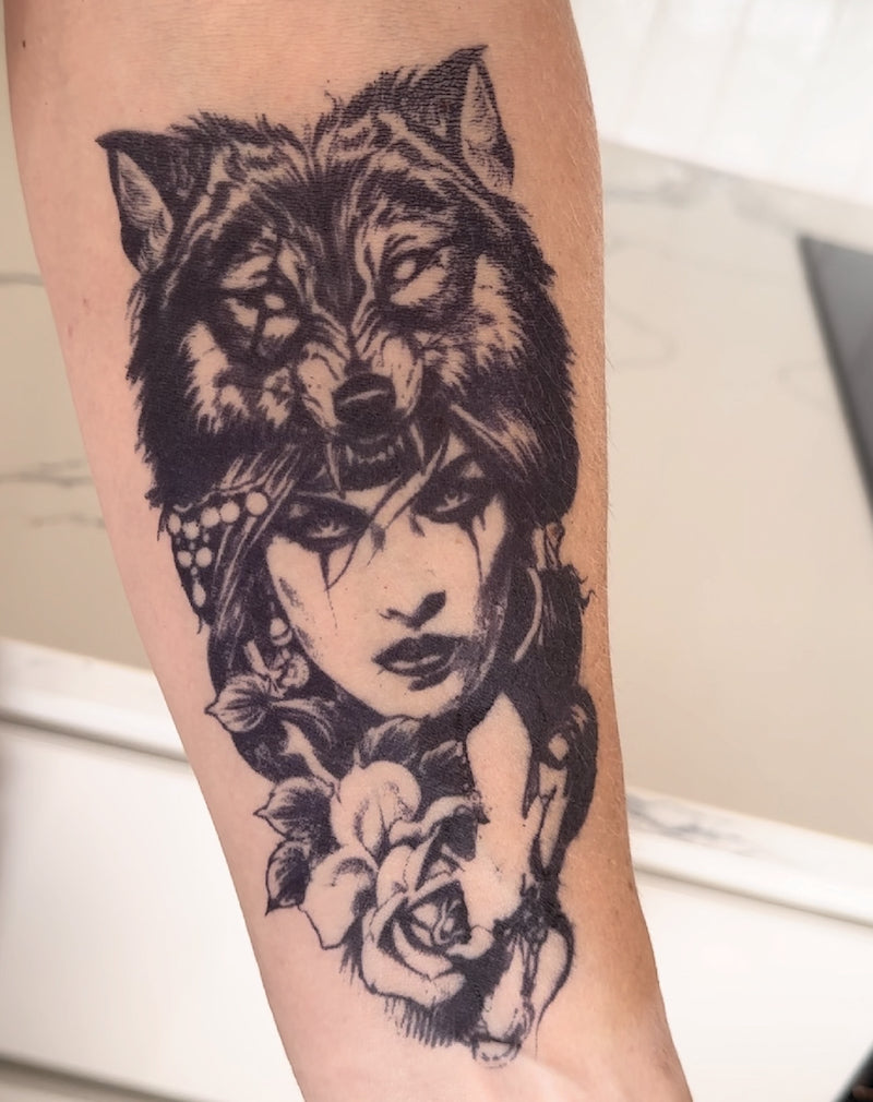 She Wolf - Semi-Permanent Tattoo